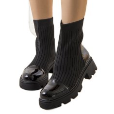 Černé boty s elastickým svrškem od Edelmi velikost 40