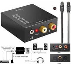 HADEX Audio převodník RCA+3,5mm /konvertor digitálního zvuku na analogový/