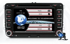 Ossuret CD/DVD GPS navigace rádio pro ŠKODA Octavia, Fabia, Yeti, Roomster, autorádio VOLKSWAGEN Passat B6 B7, GOLF mk5 mk6, Tiguan, Transporter T5.1, T6, Polo, Seat Altea, Toledo, Leon, Alhambra