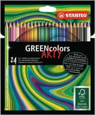 Stabilo Pastelky šetrné k životnímu prostředí - STABILO GREENcolors - ARTY - 24 ks sada - 24 různých barev