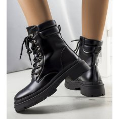 Černé zateplené traperské boty velikost 39