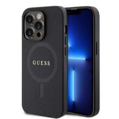 Guess  PU Saffiano MagSafe Zadní Kryt pro iPhone 15 Pro Max Black