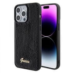 Guess  Sequin Script Logo Zadní Kryt pro iPhone 15 Pro Max Black