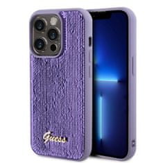 Guess  Sequin Script Logo Zadní Kryt pro iPhone 15 Pro Max Purple