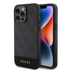 Guess  PU 4G Stripe MagSafe Zadní Kryt pro iPhone 15 Pro Max Black