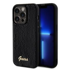 Guess Zadní kryt Sequin Script Logo pro iPhone 14 Pro Max Black