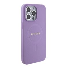 Guess  PU Saffiano MagSafe Zadní Kryt pro iPhone 15 Pro Max Purple