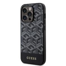 Guess  PU G Cube MagSafe Zadní Kryt pro iPhone 15 Pro Max Black