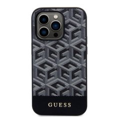 Guess  PU G Cube MagSafe Zadní Kryt pro iPhone 15 Pro Max Black