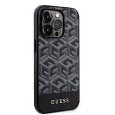 Guess  PU G Cube MagSafe Zadní Kryt pro iPhone 15 Pro Max Black