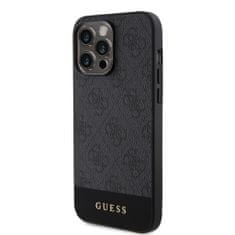 Guess  PU 4G Stripe MagSafe Zadní Kryt pro iPhone 15 Pro Max Black