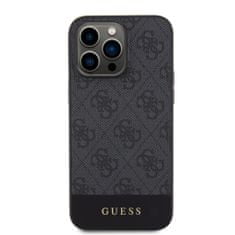 Guess  PU 4G Stripe MagSafe Zadní Kryt pro iPhone 15 Pro Max Black