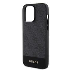 Guess  PU 4G Stripe MagSafe Zadní Kryt pro iPhone 15 Pro Max Black