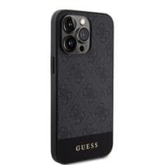 Guess  PU 4G Stripe MagSafe Zadní Kryt pro iPhone 15 Pro Max Black