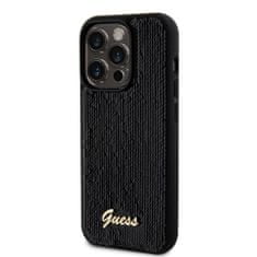 Guess Zadní kryt Sequin Script Logo pro iPhone 14 Pro Max Black