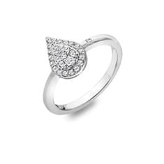 Hot Diamonds Elegantní stříbrný prsten s diamantem a topazy Glimmer DR255 (Obvod 52 mm)