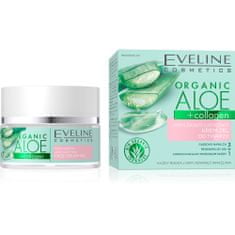 Eveline Eveline Organic Aloe Hydratační a zklidňující pleťový krém-gel 3W1 Všechny typy pleti