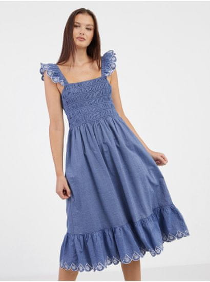 VILA Modré dámské šaty VILA Milly