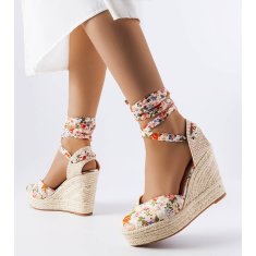 Květinové espadrilky Larivière na platformách velikost 40