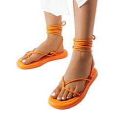 Oranžové šněrovací sandály Laurence velikost 41