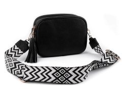 Kraftika 1ks černá dámská / dívčí kabelka crossbody s popruhem 22x16