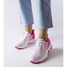 Bílé a růžové tenisky velikost 39