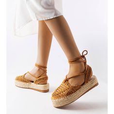 Velbloudí šněrovací espadrilky velikost 40