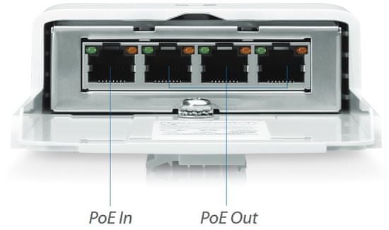 Ubiquiti N-SW, NanoSwitch, Outdoor 4-Port PoE Passthrough Switch