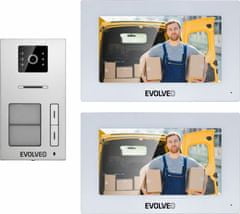 Evolveo DoorPhone AP2-2, drátový videotelefon pro dva byty s aplikací