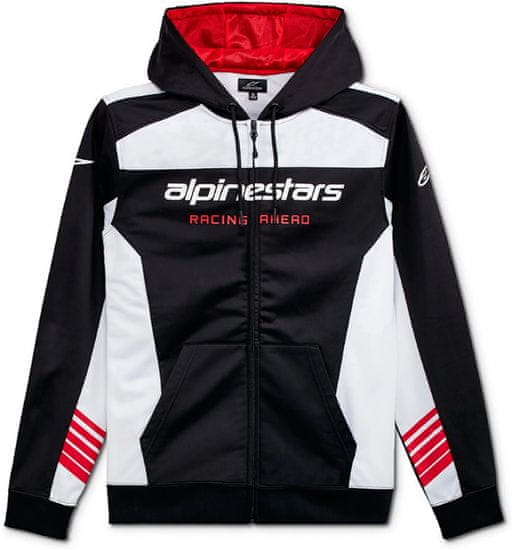 Alpinestars mikina SESSIONS LXE Zip černo-bílo-červená