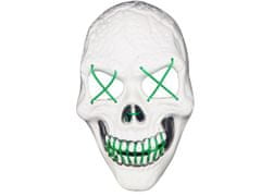 Verk Děsivá svítící maska lebka bílozelená