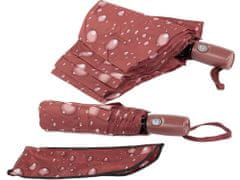 Verk 25011 Skládací deštník s kapkami 95 cm růžová