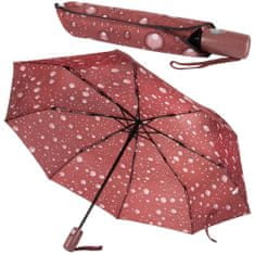 Verk 25011 Skládací deštník s kapkami 95 cm červená