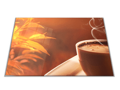 Glasdekor Skleněné prkénko do kuchyně podzimní káva - Prkénko: 40x30cm