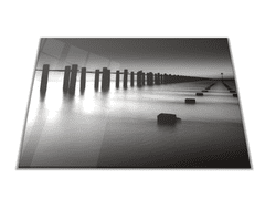 Glasdekor Skleněné prkénko Severní moře, hranice Temže - Prkénko: 40x30cm
