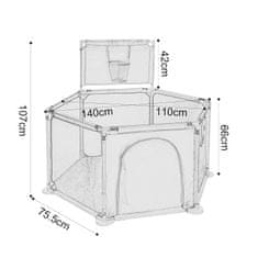 Tavalax Rychle postavitelné hřiště v šedé barvě Tavalax s basketbalovým košem na házení míčků