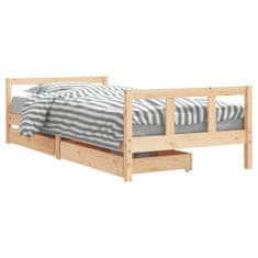 Greatstore Dětská postel se zásuvkami 90 x 200 cm masivní borové dřevo