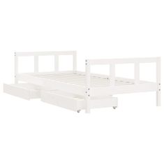 Greatstore Dětská postel se zásuvkami bílá 90x190 cm masivní borové dřevo