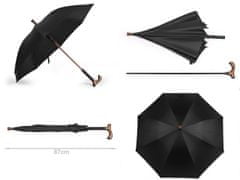 Kraftika 1ks odrá tmavá deštník s vycházkovou holí