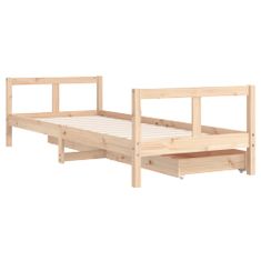 Greatstore Dětská postel se zásuvkami 80 x 200 cm masivní borové dřevo
