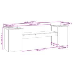 Vidaxl Lavice s truhlíky 184,5x39,5x56,5 cm masivní dřevo douglasky