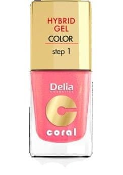 DELIA Coral Hybrid Gel Nail Enamel No. 16 Warm Medium Pink 11Ml