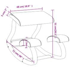Vidaxl Klekátko hnědé 48 x 71 x 51 cm březová překližka