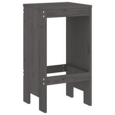 Petromila Barové stoličky 2 ks šedé 40 x 36 x 75 cm masivní borové dřevo