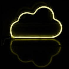 ACA Lightning  Neonová lampička - Mráček, žlutá barva, 3x AA baterie