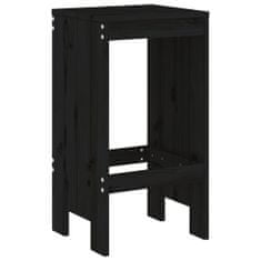 Petromila Barové stoličky 2 ks černé 40 x 36 x 75 cm masivní borové dřevo