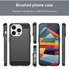 Techsuit Kryt iPhone 15 Pro Max Armored Carbon černý