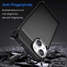 Techsuit Kryt iPhone 15 Armored Carbon černý