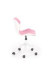 Halmar Dětská židle Matrix 3, bílá / světlá růžová