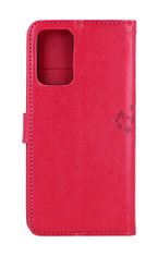 TopQ Pouzdro Xiaomi Redmi Note 12S knížkové Tmavě růžový strom sovičky 106878